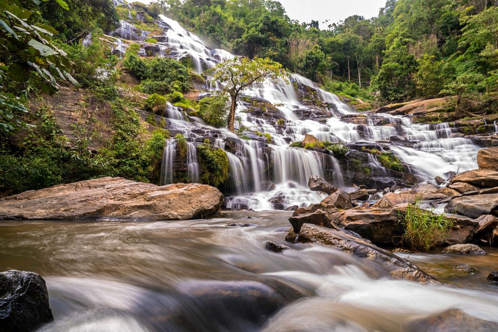 doi inthanon waterfall, mr. jungle trek, tour, chiang mai, elephant sanctuary, trekking, north thailand
